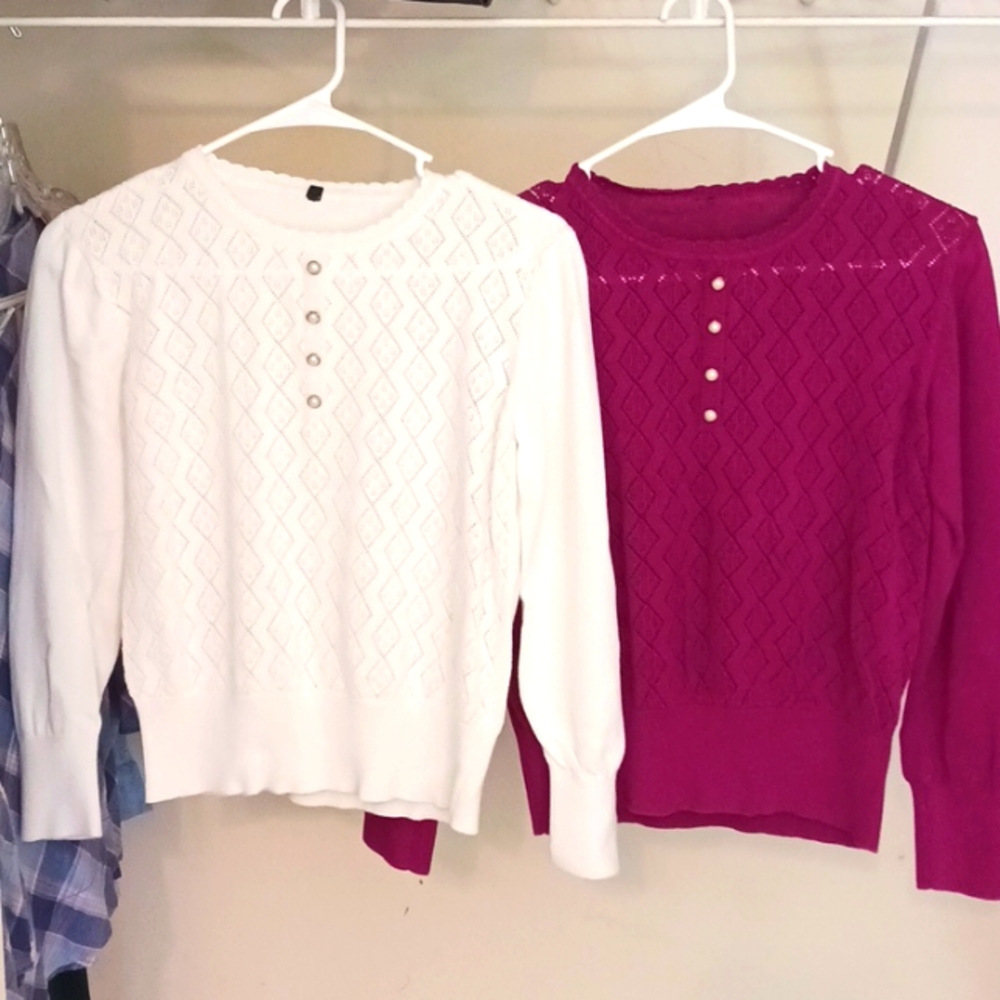 Two cute long sleeves knitwear ×2